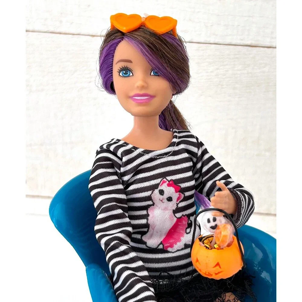Miniature Doll HALLOWEEN Bucket 1:12 Scale Pumpkin Candy Ghost Trick or Treat